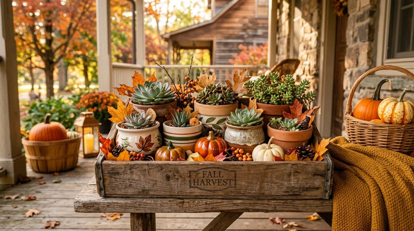 12 Adorable Cute Fall Plant Pot Ideas for Autumn Decor idea 2