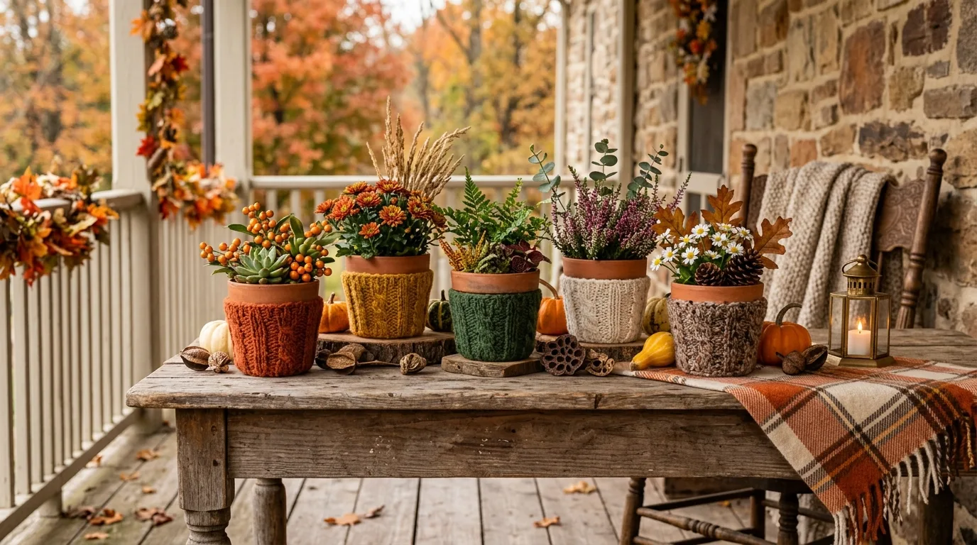 12 Adorable Cute Fall Plant Pot Ideas for Autumn Decor idea 5