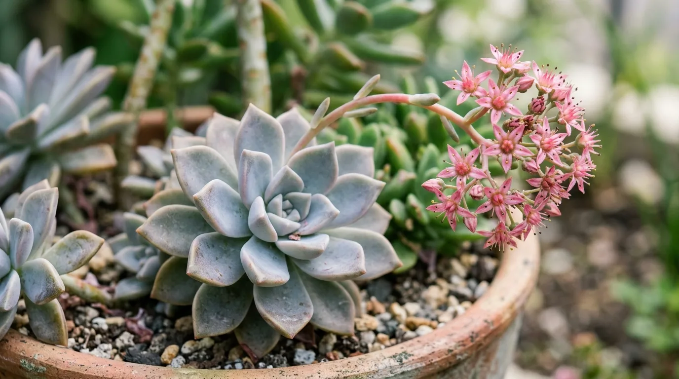 11 Beautiful Succulents with Pink Flowers for a Pop of Color idea 4