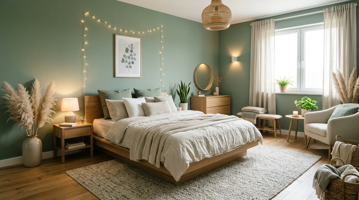 13 Calming Sage Green Boho Bedroom Ideas You'll Love idea 4