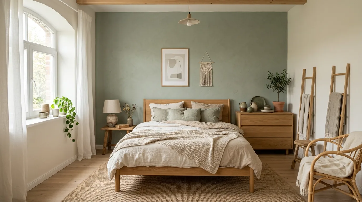 13 Calming Sage Green Boho Bedroom Ideas You'll Love idea 9