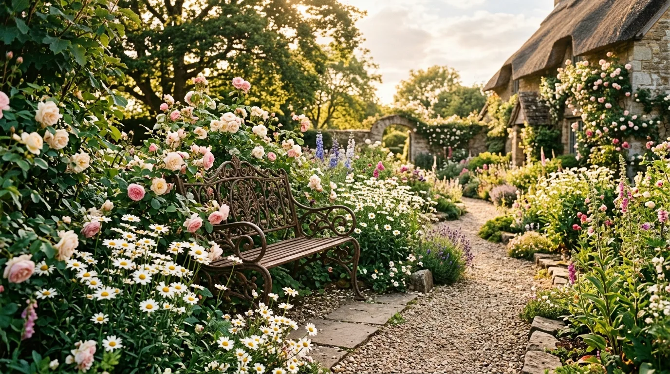12 Charming Cozy Garden Bench Ideas for Relaxing Outdoors idea 9