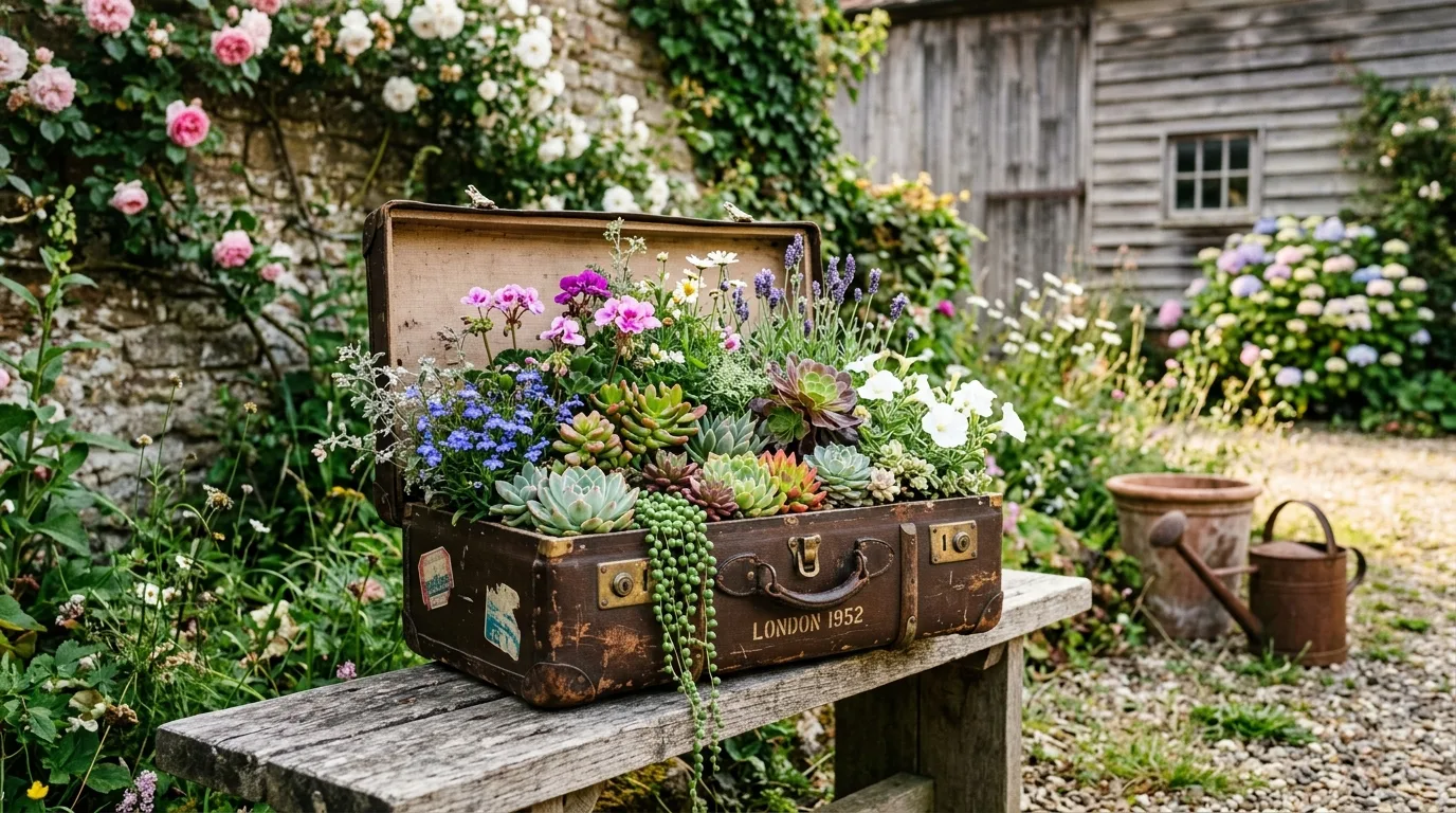 14 Charming Rustic Planter Ideas for Farmhouse Garden Style idea 13