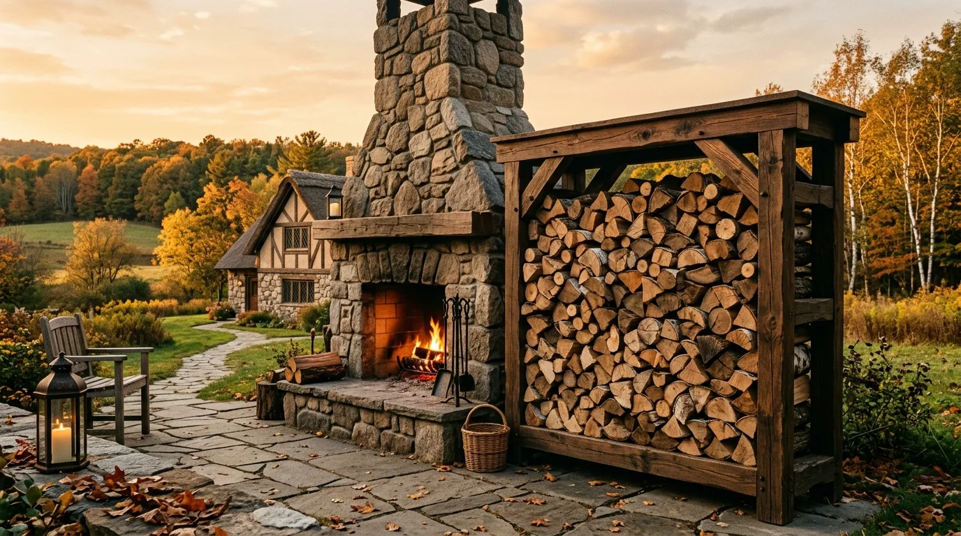 14 Clever Firewood Storage Ideas for Outdoors and Porches