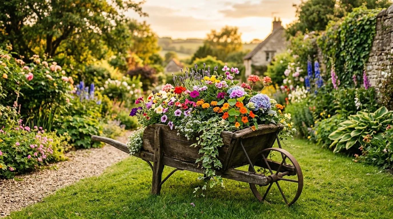 12 Clever Wheelbarrow Planter Ideas for Mobile Garden Charm