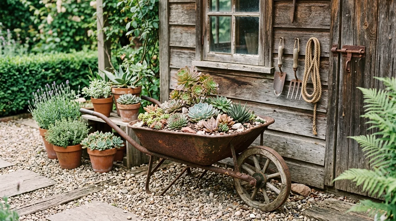 12 Clever Wheelbarrow Planter Ideas for Mobile Garden Charm idea 9