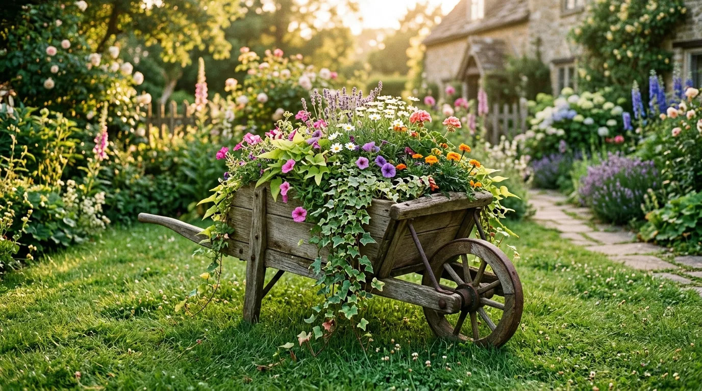 12 Clever Wheelbarrow Planter Ideas for Mobile Garden Charm idea 11