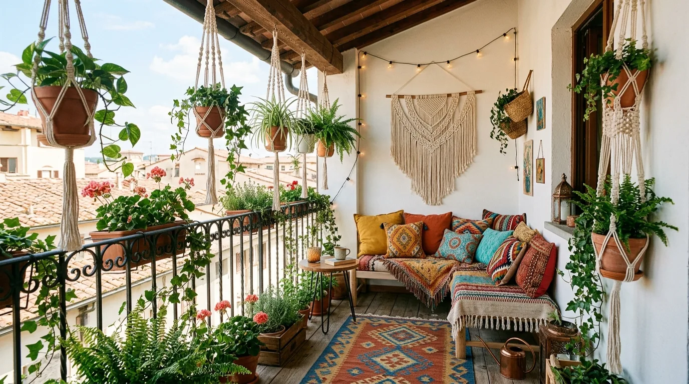 14 Cozy Boho Balcony Garden Ideas That You Can Create idea 2