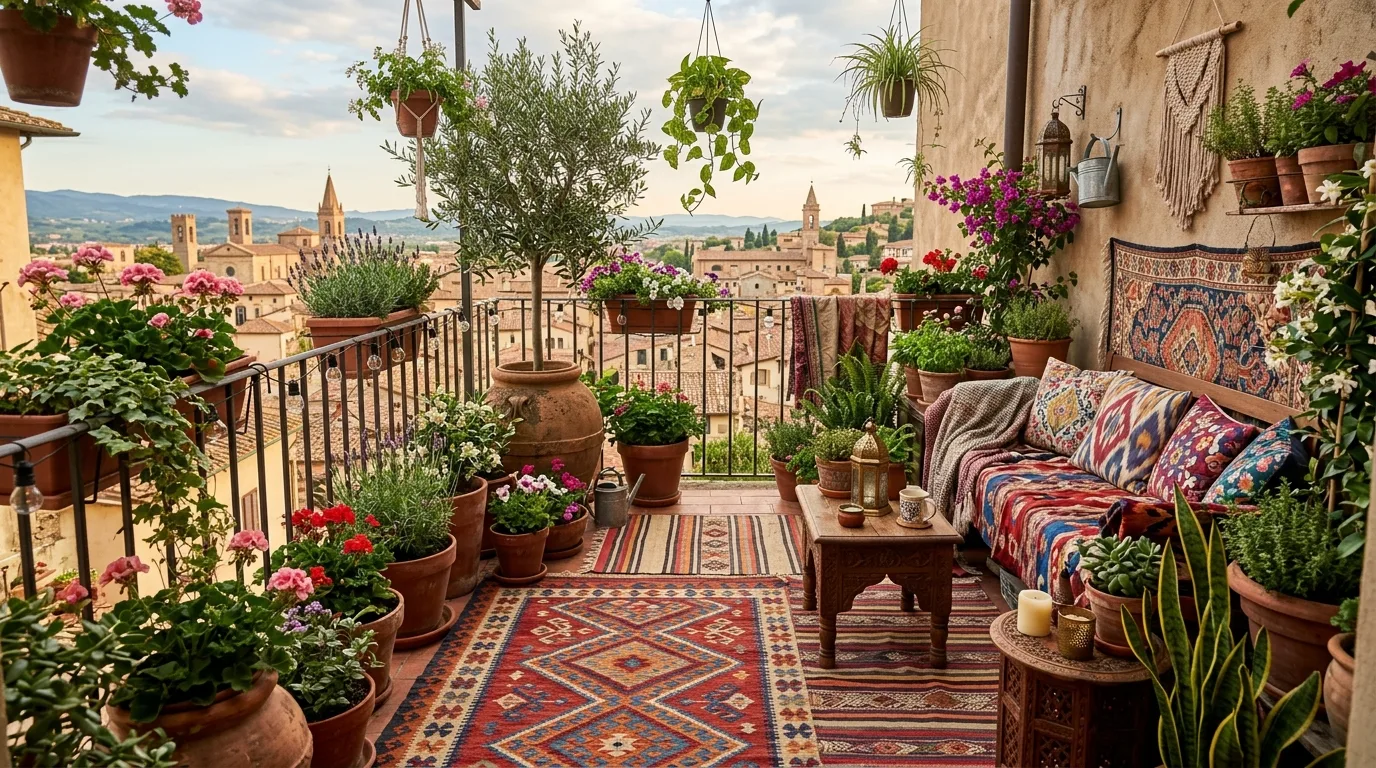14 Cozy Boho Balcony Garden Ideas That You Can Create idea 5