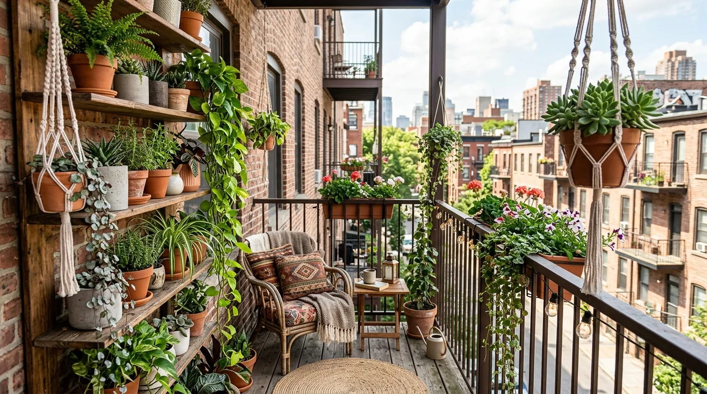 14 Cozy Boho Balcony Garden Ideas That You Can Create idea 6