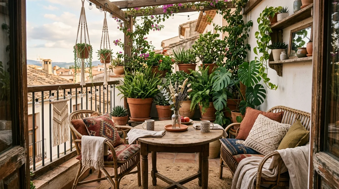 14 Cozy Boho Balcony Garden Ideas That You Can Create idea 8