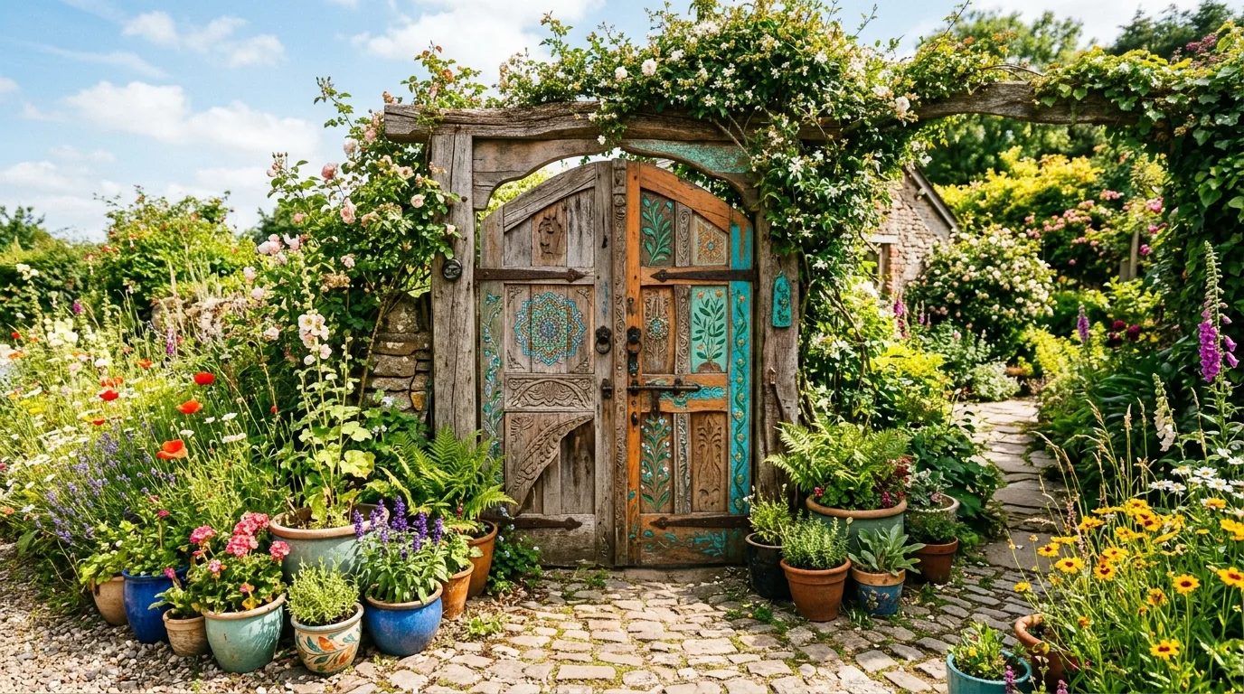 12 Creative Bohemian Garden Gate Ideas for Your Outdoor Space idea 5