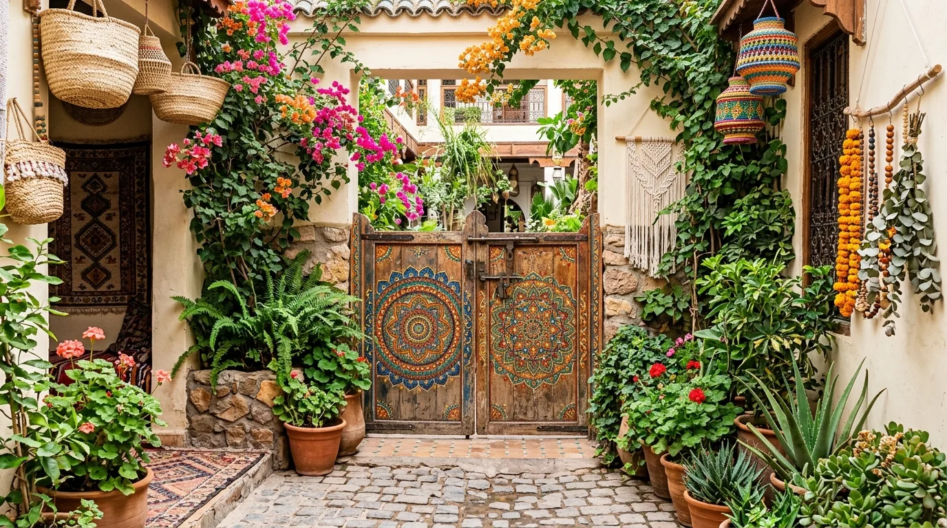 12 Creative Bohemian Garden Gate Ideas for Your Outdoor Space idea 8