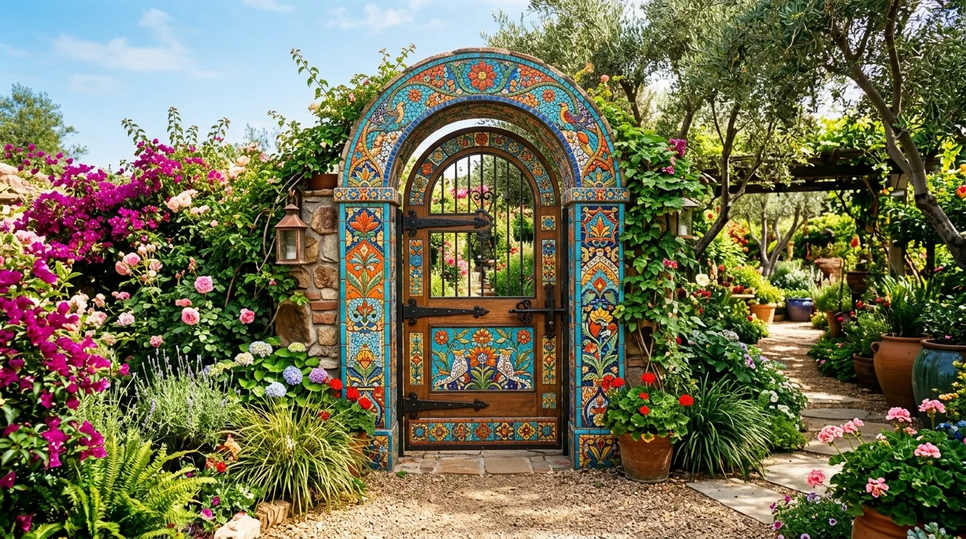 12 Creative Bohemian Garden Gate Ideas for Your Outdoor Space idea 12