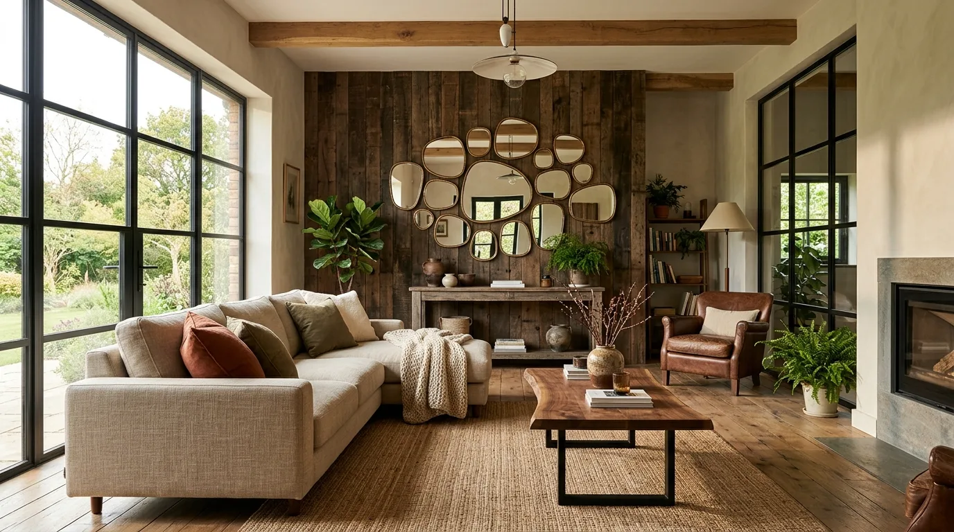 14 Creative Irregular Asymmetrical Wall Mirror Decor Ideas idea 8