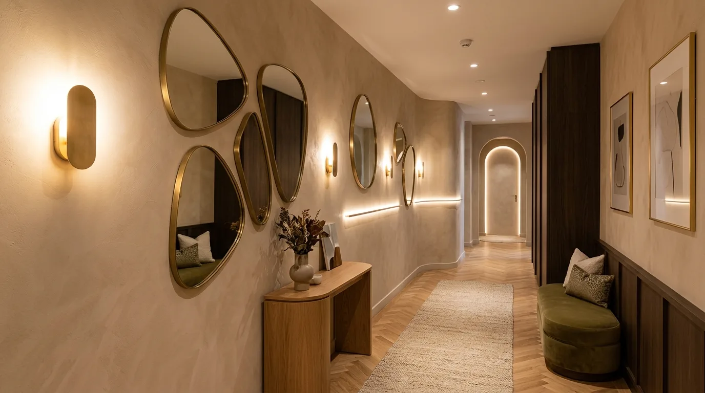 14 Creative Irregular Asymmetrical Wall Mirror Decor Ideas idea 9