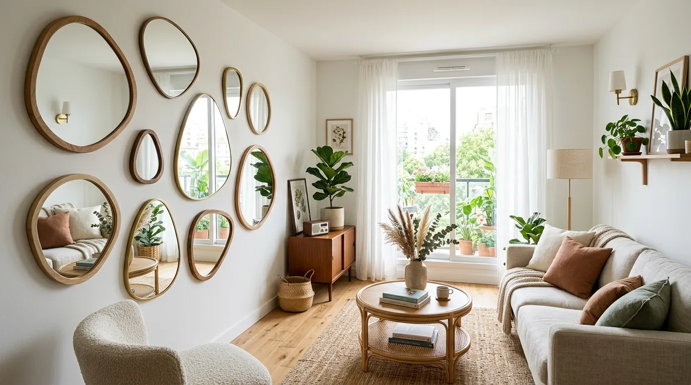 14 Creative Irregular Asymmetrical Wall Mirror Decor Ideas idea 10