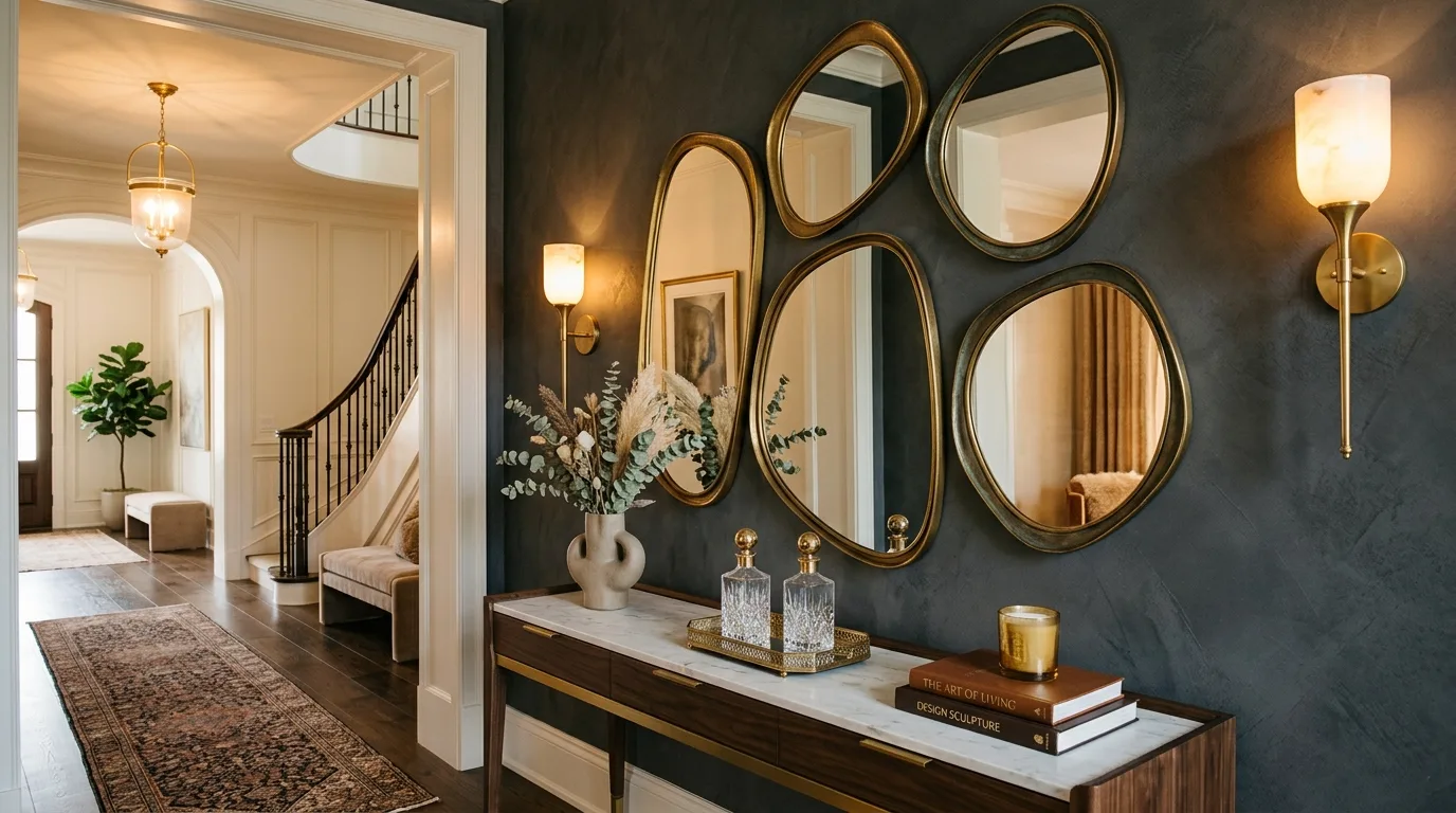 14 Creative Irregular Asymmetrical Wall Mirror Decor Ideas idea 11