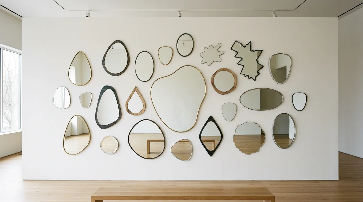 14 Creative Irregular Asymmetrical Wall Mirror Decor Ideas idea 12
