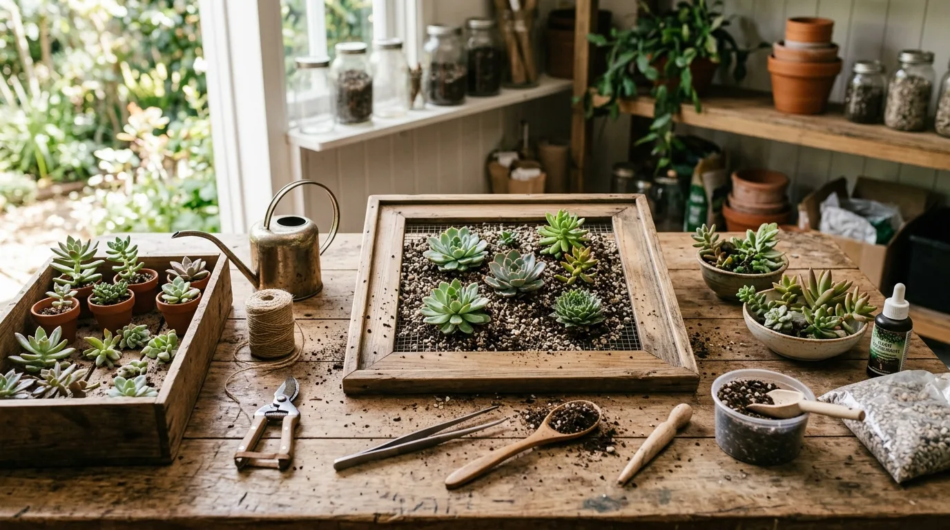 14 Creative Succulent Wall Art Ideas with Old Picture Frames idea 7