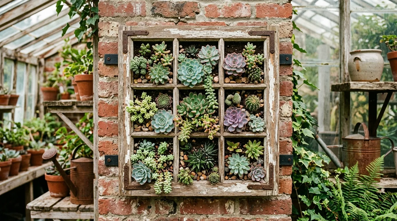 14 Creative Succulent Wall Art Ideas with Old Picture Frames idea 10