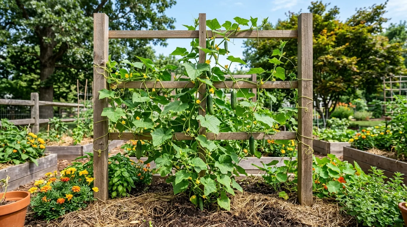 13 Easy Tips to Train Cucumber to Climb a Trellis Successfully