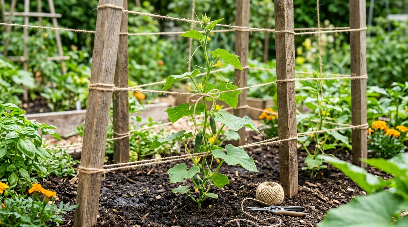 13 Easy Tips to Train Cucumber to Climb a Trellis Successfully idea 3