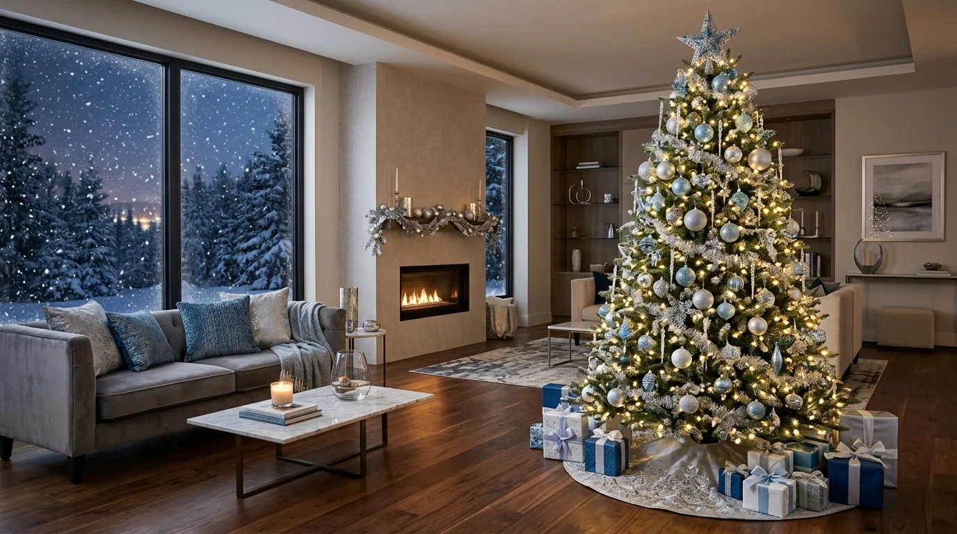 12 Elegant Blue and Silver Christmas Tree Ideas for Winter
