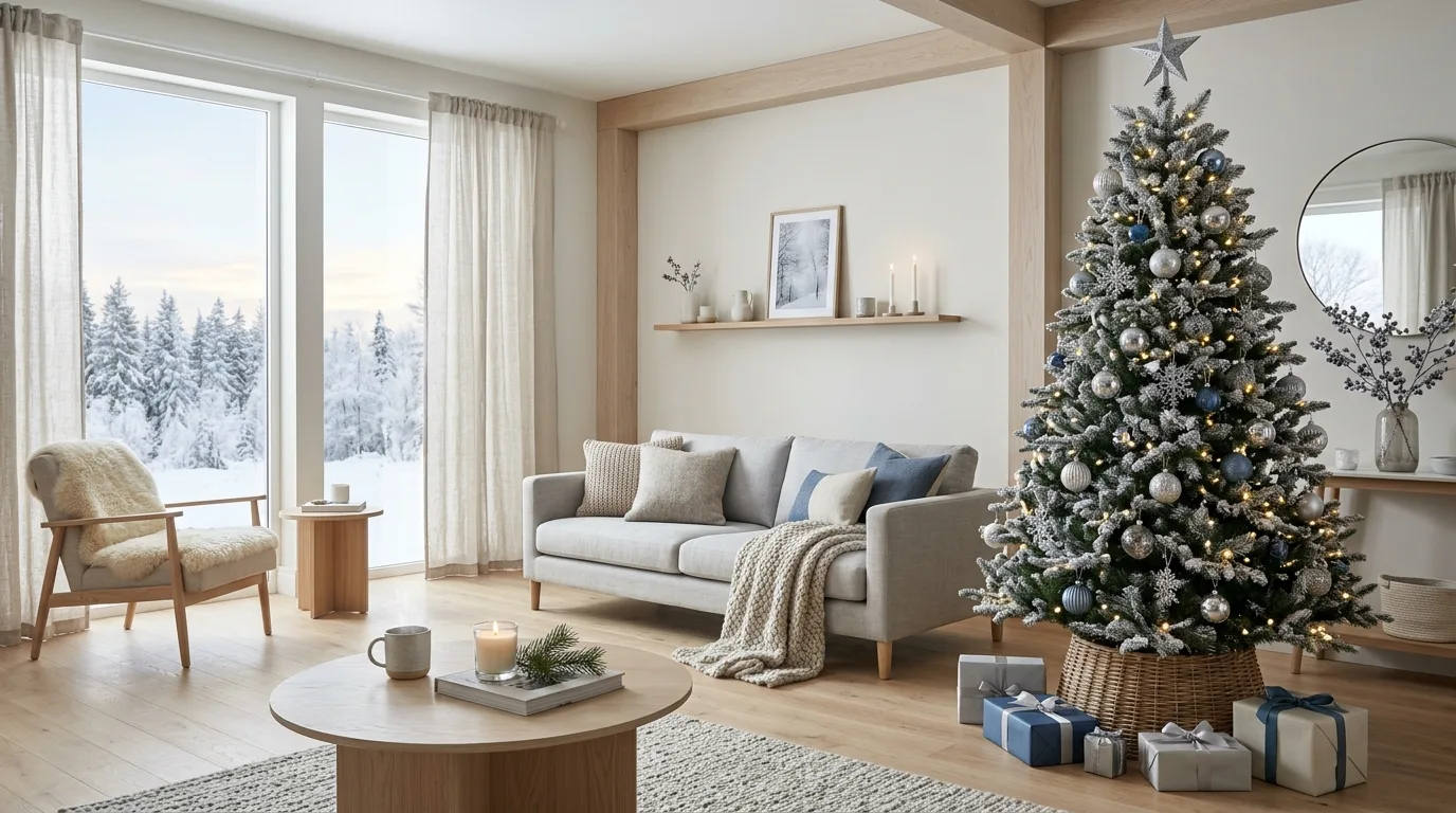 12 Elegant Blue and Silver Christmas Tree Ideas for Winter idea 4