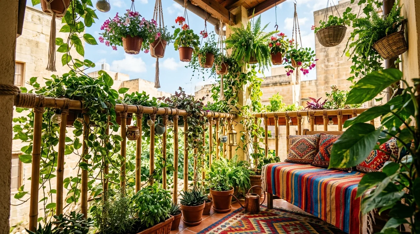 14 Flourishing Boho Balcony Garden Ideas for Small Spaces idea 3