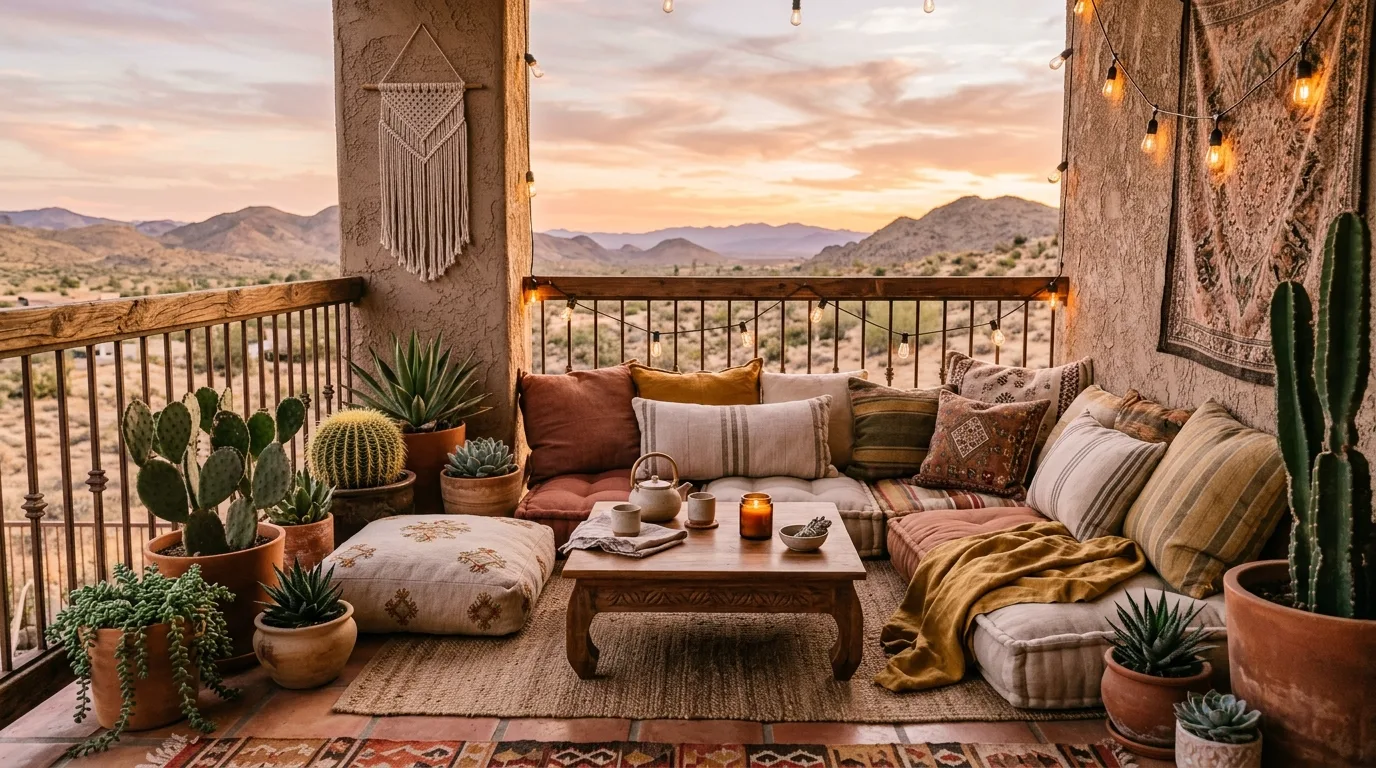 14 Flourishing Boho Balcony Garden Ideas for Small Spaces idea 4