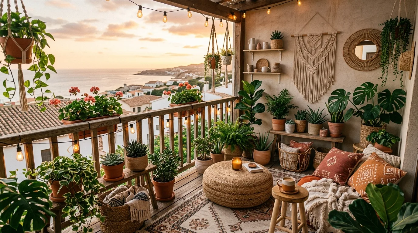 14 Flourishing Boho Balcony Garden Ideas for Small Spaces idea 12