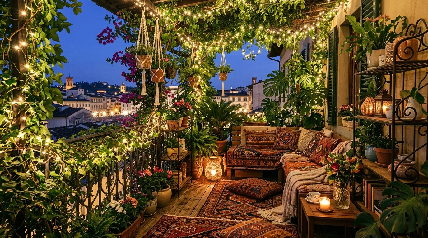 14 Flourishing Boho Balcony Garden Ideas for Small Spaces idea 14