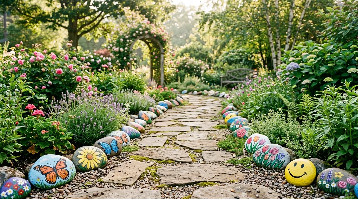 12 Fun DIY Garden Rock Art Ideas to Make with Kids idea 2