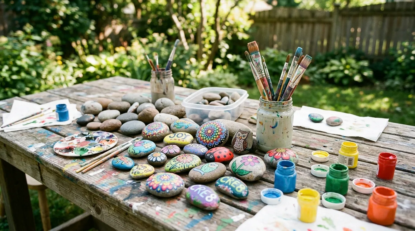 12 Fun DIY Garden Rock Art Ideas to Make with Kids idea 11