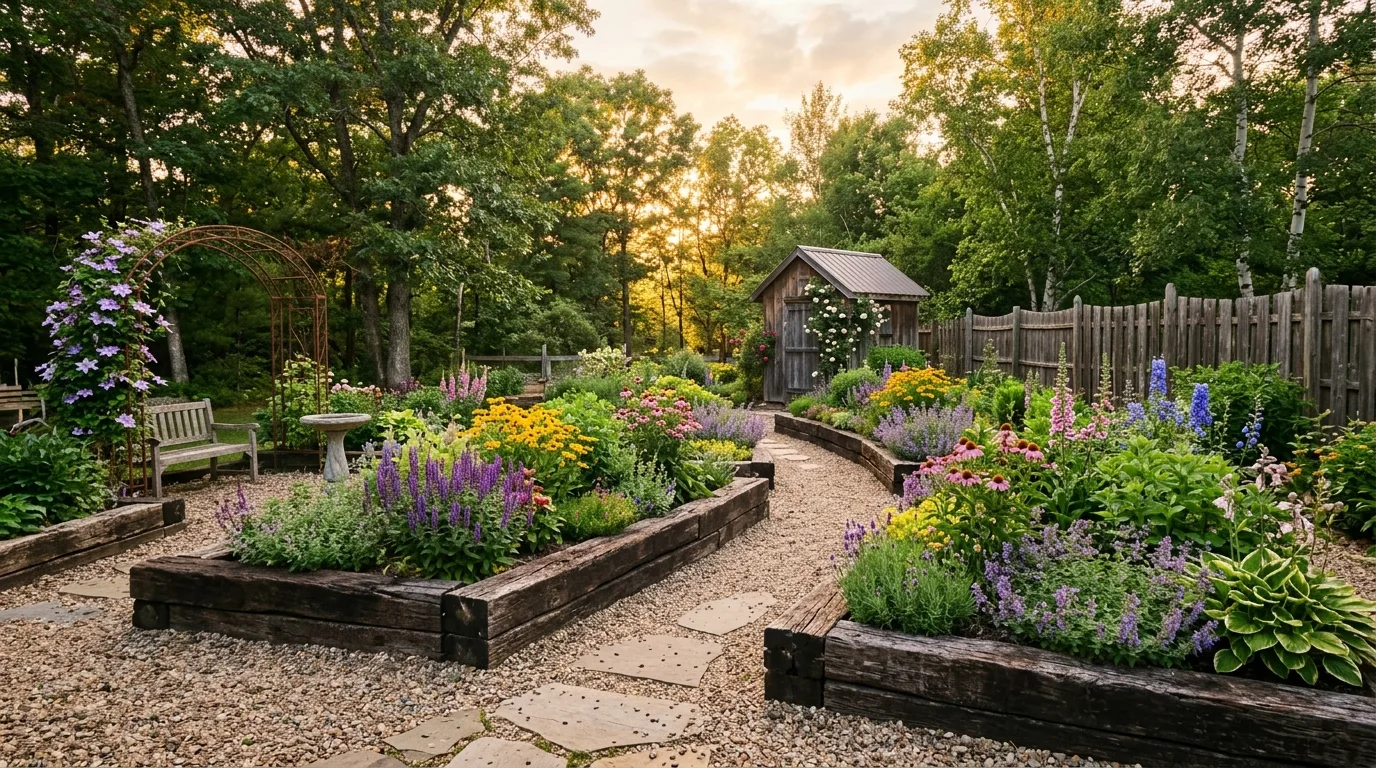 15 Genius Railroad Tie Landscaping Ideas for Rustic Edging