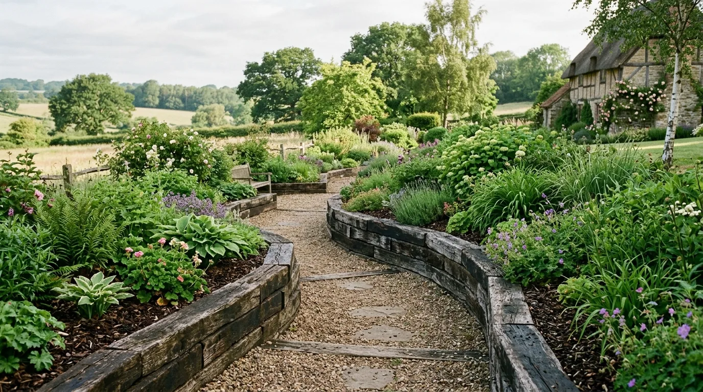 15 Genius Railroad Tie Landscaping Ideas for Rustic Edging idea 2