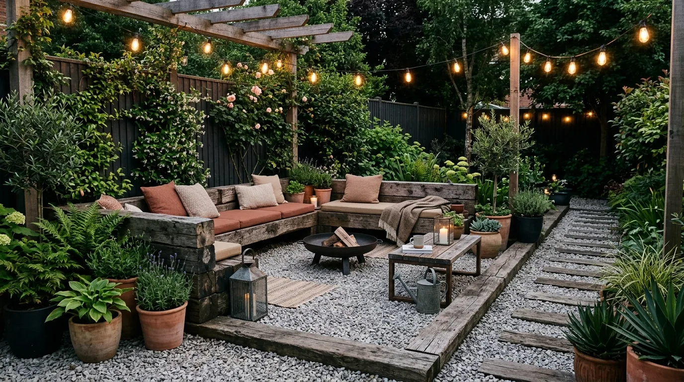 15 Genius Railroad Tie Landscaping Ideas for Rustic Edging idea 12