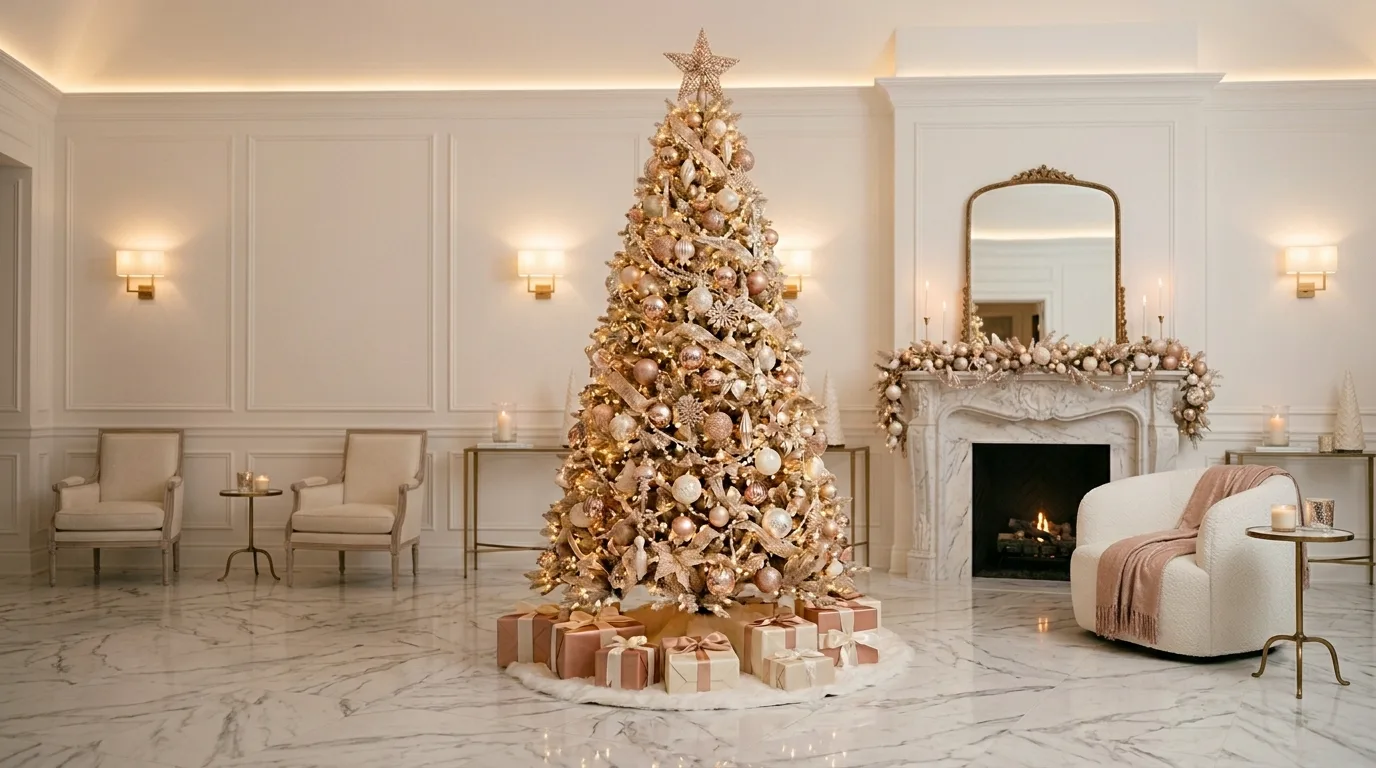 13 Glamorous Champagne Christmas Tree Ideas for a Luxe Holiday idea 2