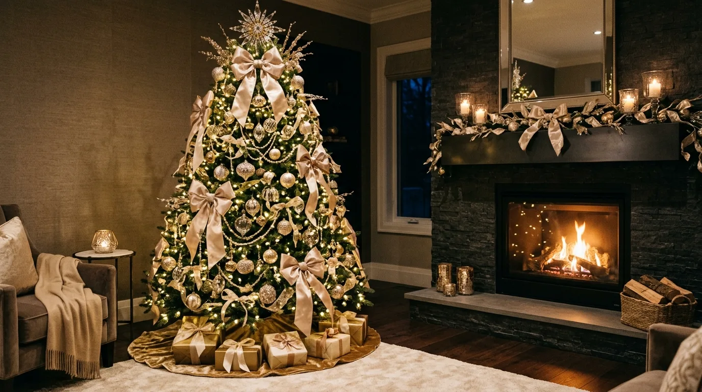 13 Glamorous Champagne Christmas Tree Ideas for a Luxe Holiday idea 5