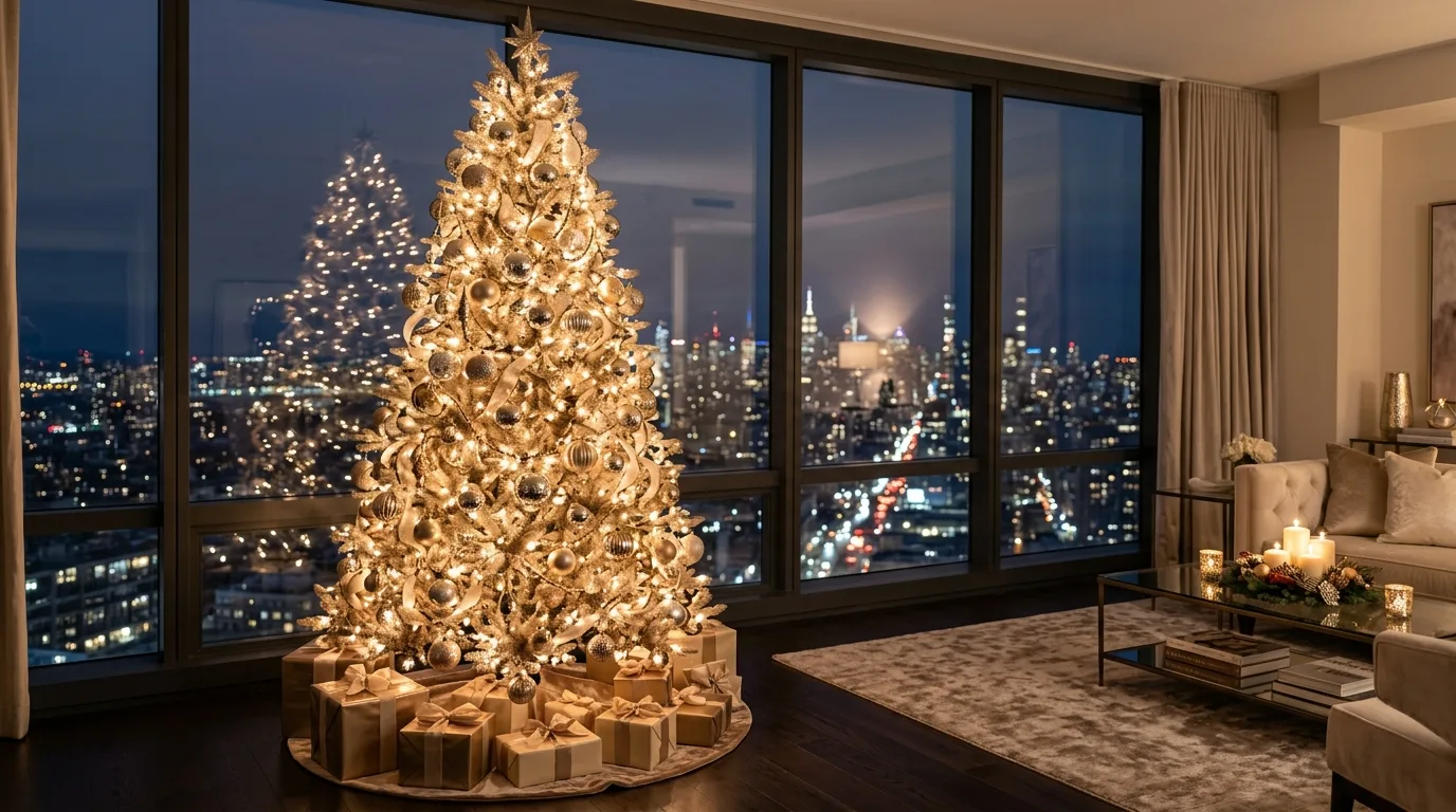 13 Glamorous Champagne Christmas Tree Ideas for a Luxe Holiday idea 6