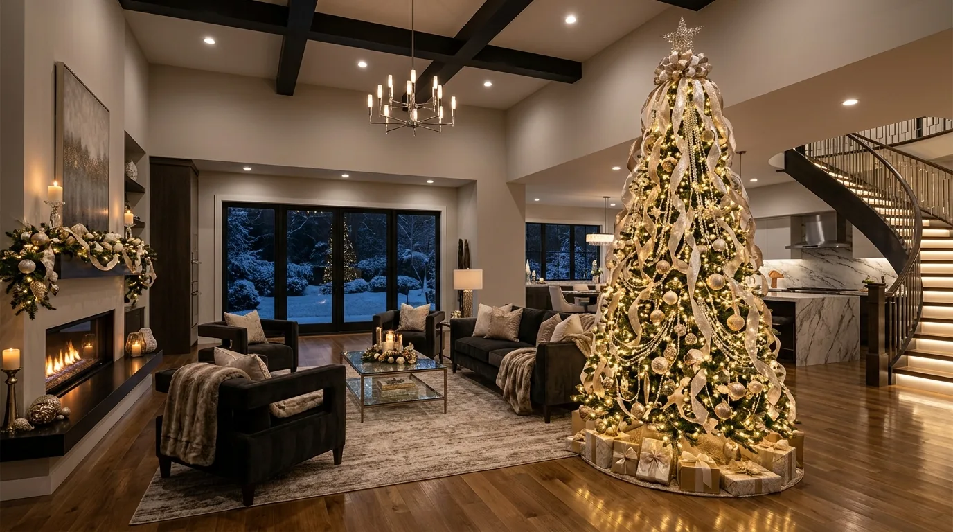 13 Glamorous Champagne Christmas Tree Ideas for a Luxe Holiday idea 13