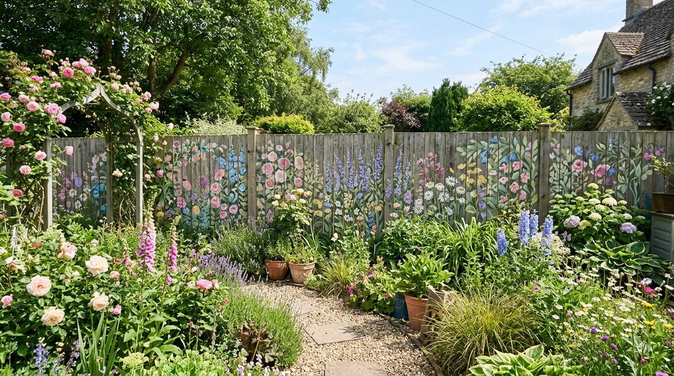 14 Gorgeous Fence Art Ideas to Beautify a Blank Backdrop