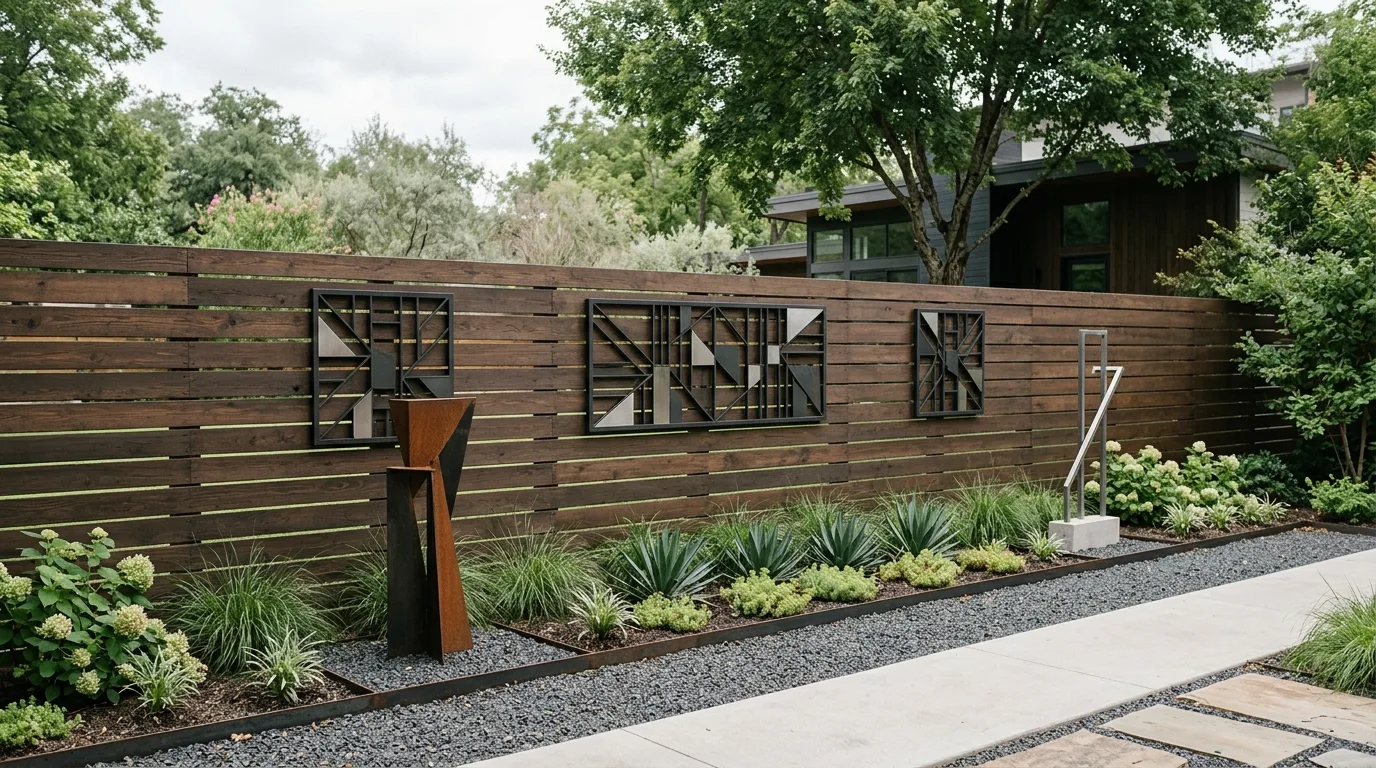 14 Gorgeous Fence Art Ideas to Beautify a Blank Backdrop idea 2