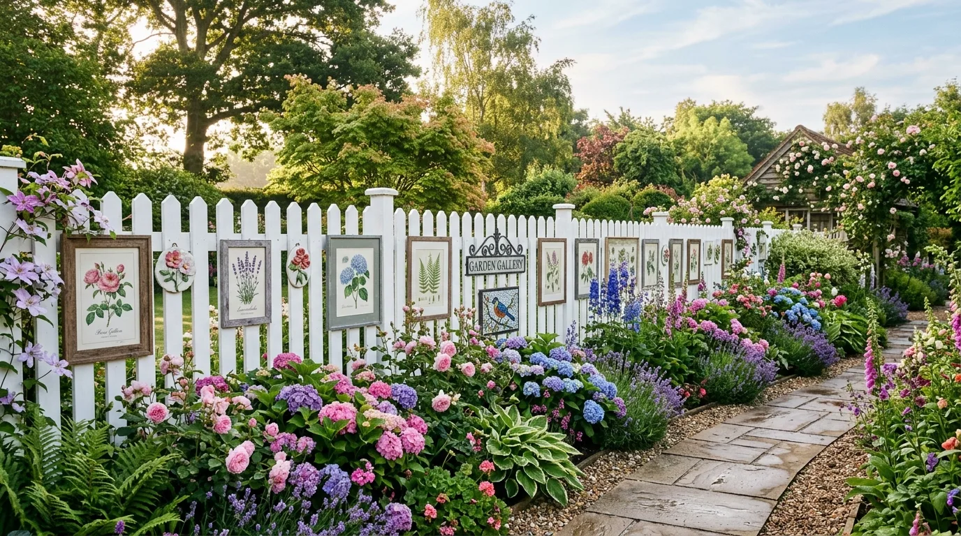 14 Gorgeous Fence Art Ideas to Beautify a Blank Backdrop idea 4