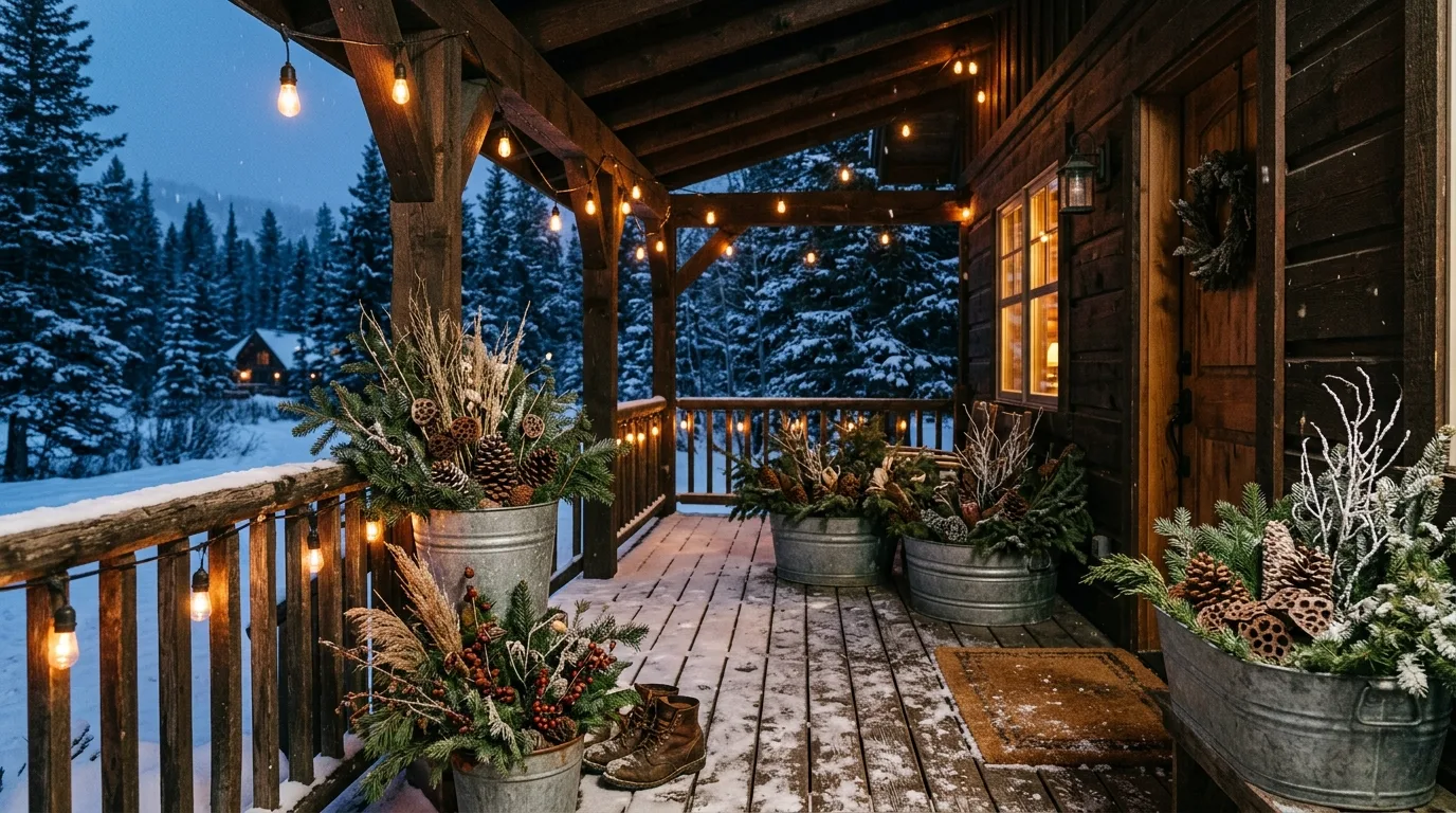 15 Gorgeous Winter Porch Pot Ideas for Cold Weather Curb Appeal idea 2