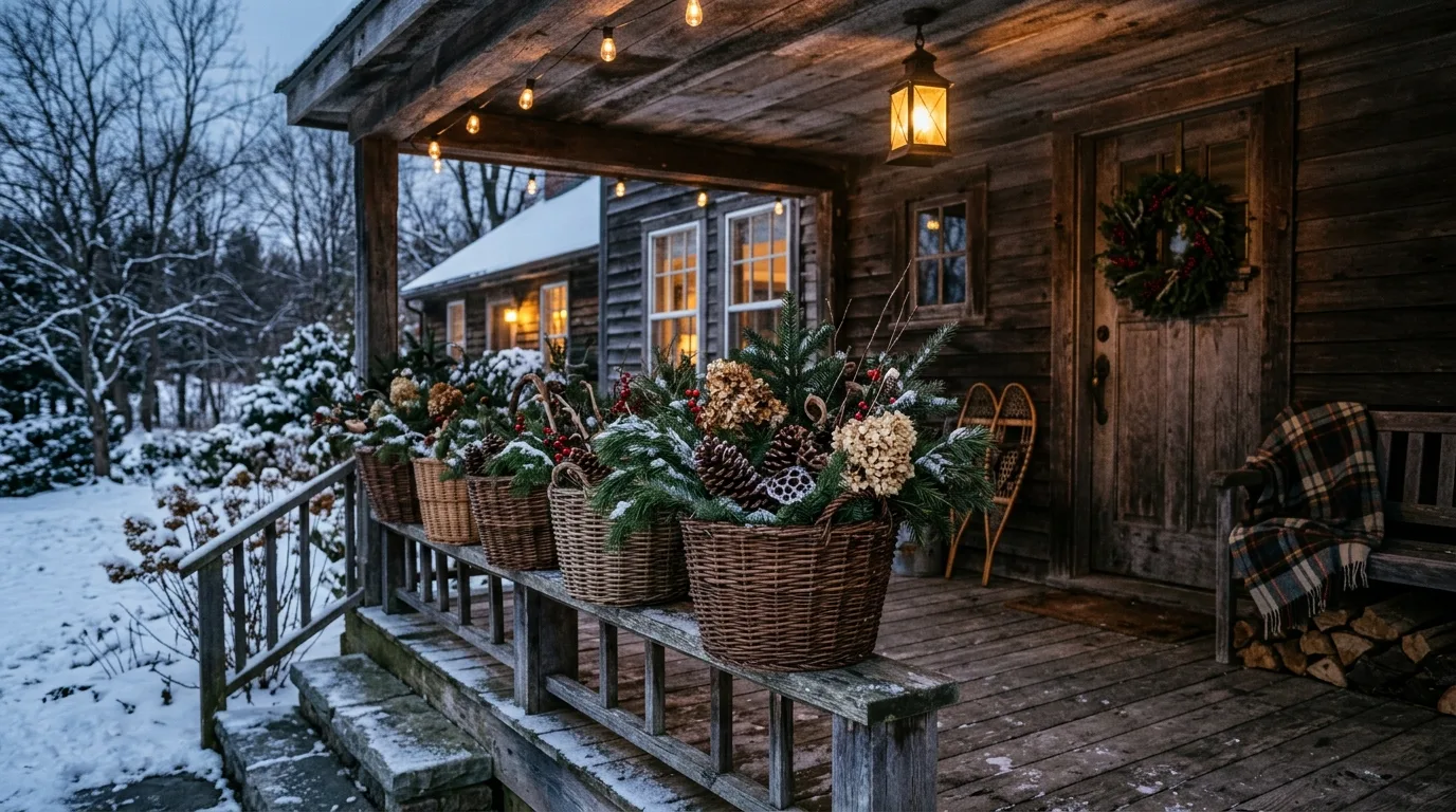 15 Gorgeous Winter Porch Pot Ideas for Cold Weather Curb Appeal idea 7