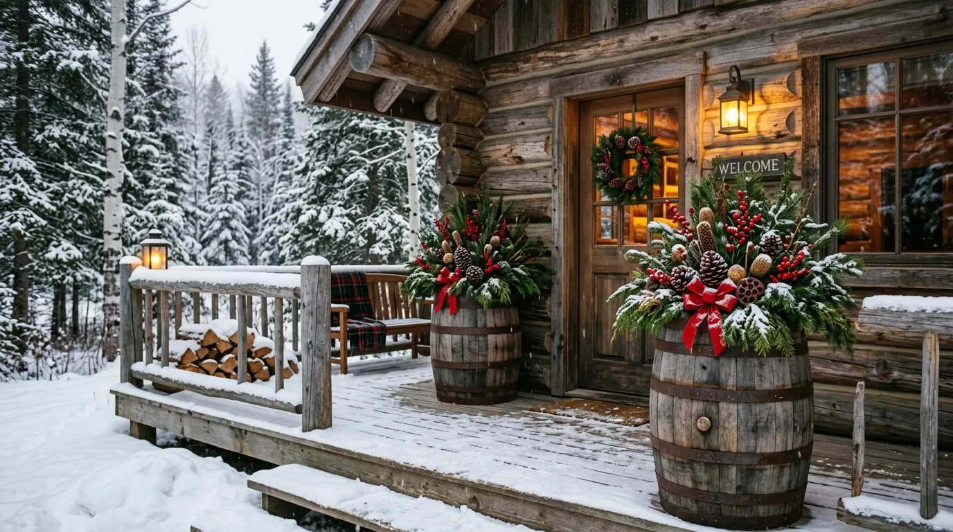 15 Gorgeous Winter Porch Pot Ideas for Cold Weather Curb Appeal idea 12