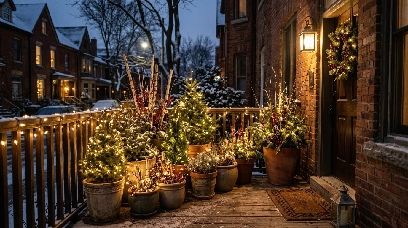 15 Gorgeous Winter Porch Pot Ideas for Cold Weather Curb Appeal idea 13