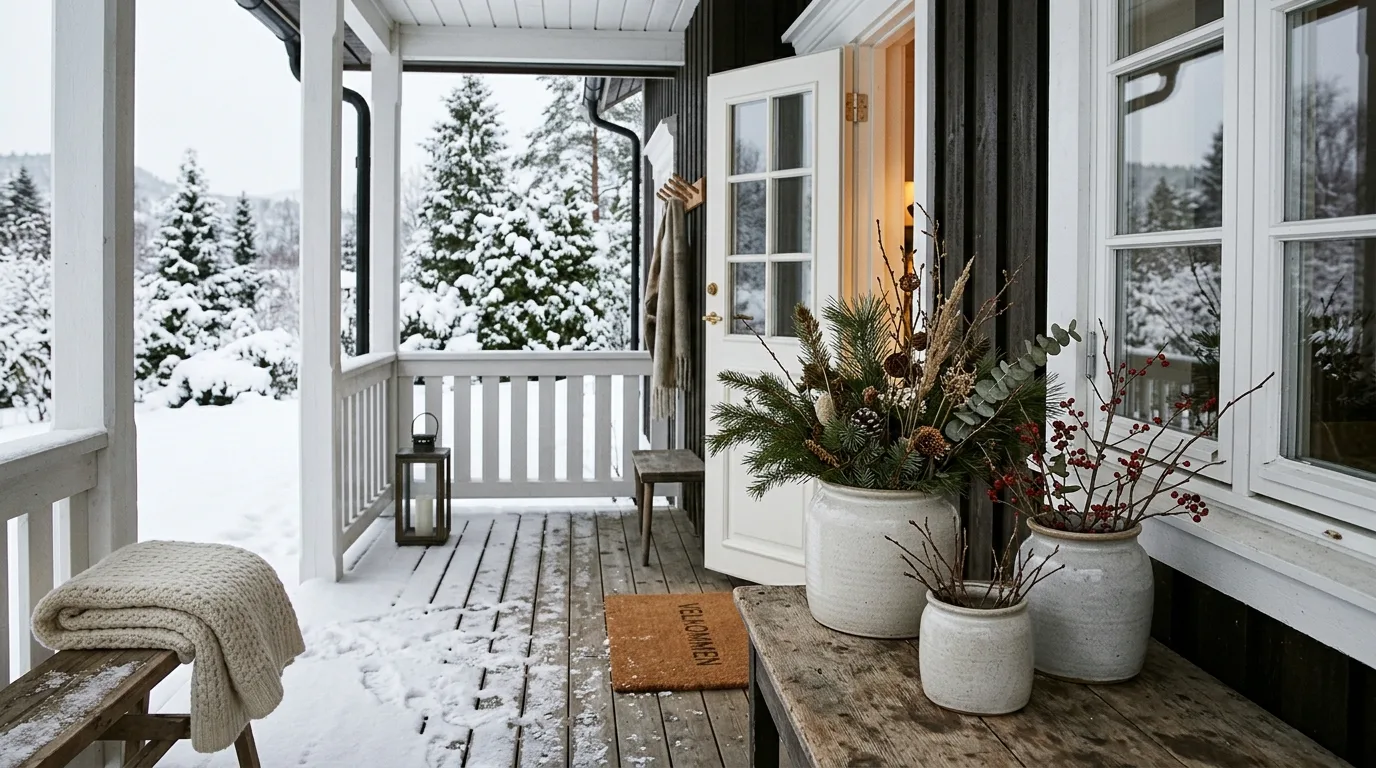 15 Gorgeous Winter Porch Pot Ideas for Cold Weather Curb Appeal idea 14